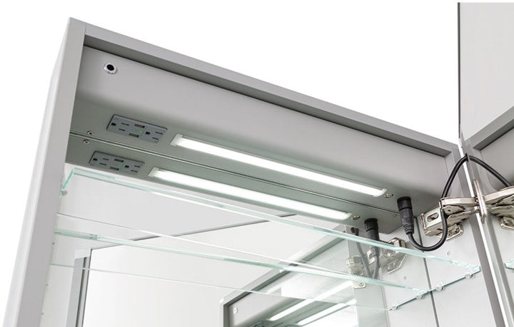 Edge Royale 72" x 32" LED Lighted Four Door Medicine Cabinet
