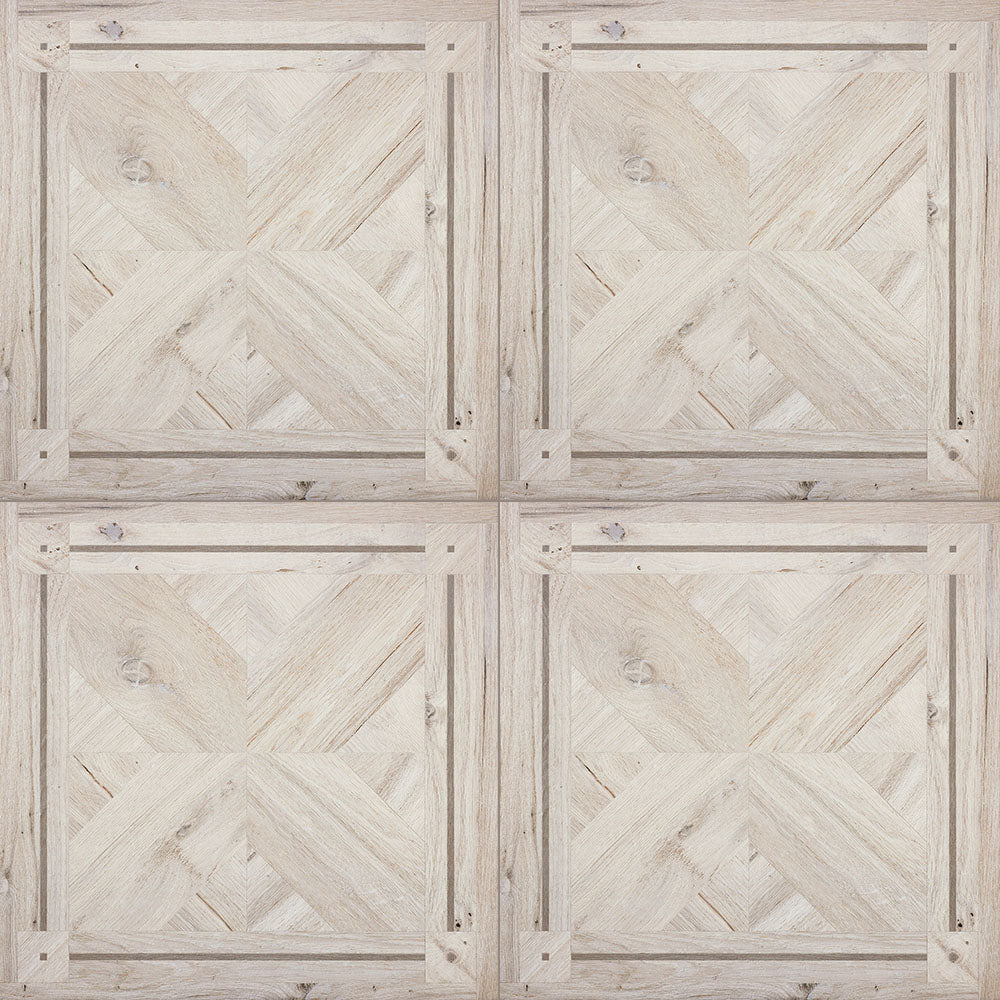 Wood Inlay Wood-Look Matte Porcelain Floor &amp; Wall Tile