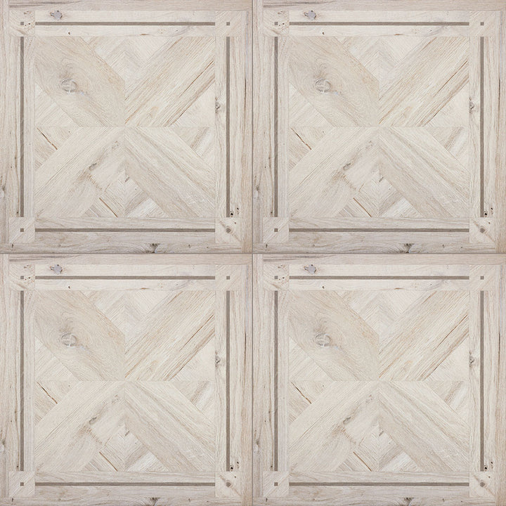 Wood Inlay Wood-Look Matte Porcelain Floor &amp; Wall Tile