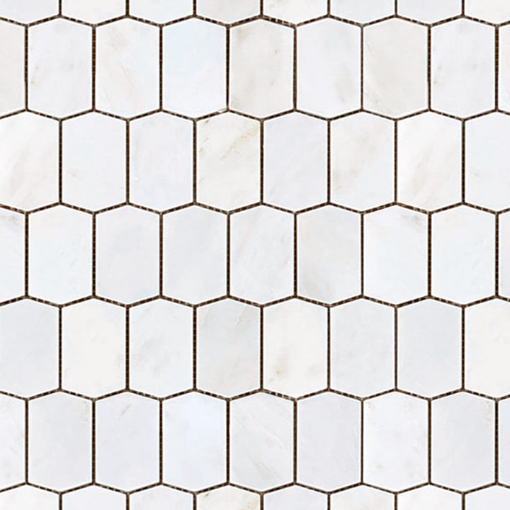 Eastern White Honed Marble Mosaic Tile