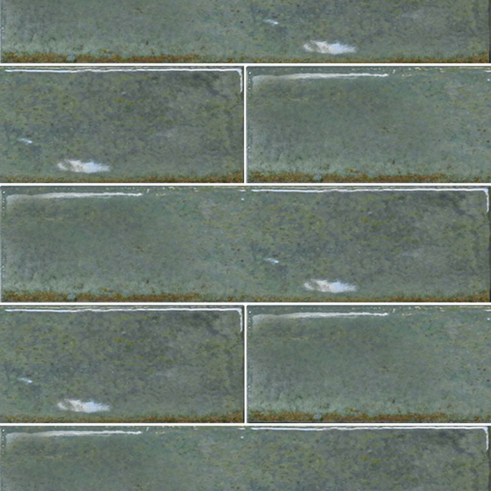 Antique 2" x 10" Glossy Porcelain Floor &amp; Wall Tile