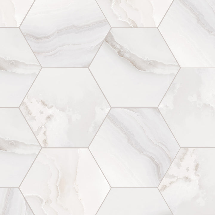 Symmetry Hexagon Matte Porcelain Mosaic Tile