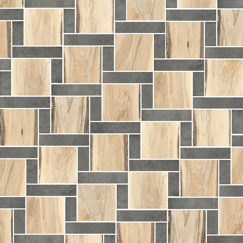 Edgewood Wood-Look Matte Porcelain Mosaic Tile