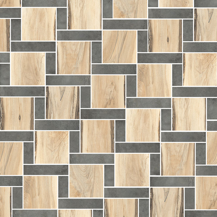 Edgewood Wood-Look Matte Porcelain Mosaic Tile