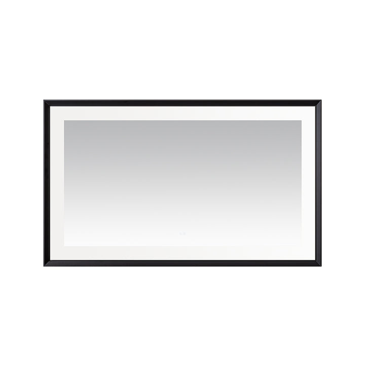 Madison 60" x 36" Framed LED Bathroom Mirror, Anti-Fog in Matte Black