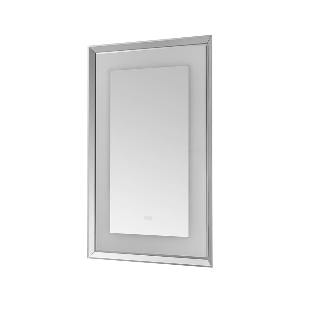 Madison 24" x 36" LED Bathroom Mirror in Chrome, Anti-Fog
