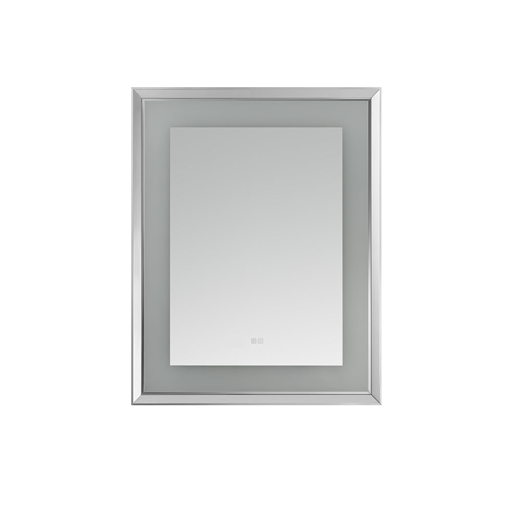 Madison 30" x 36" LED Bathroom Mirror in Chrome, Anti-Fog