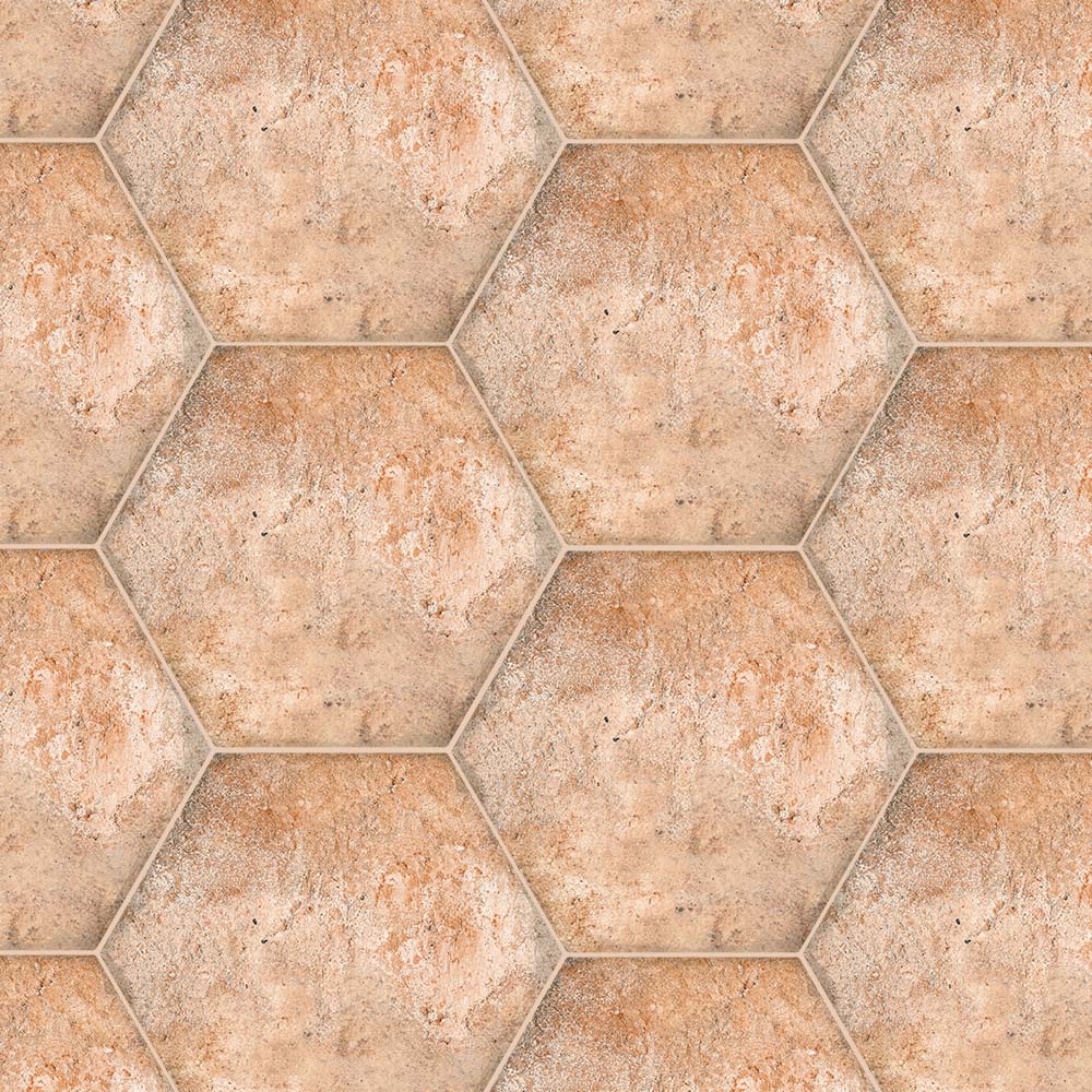 Symmetry Hexagon Matte Porcelain Mosaic Tile | ANVE Kitchen & Bath