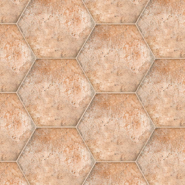Symmetry Hexagon Matte Porcelain Mosaic Tile | ANVE Kitchen &amp; Bath