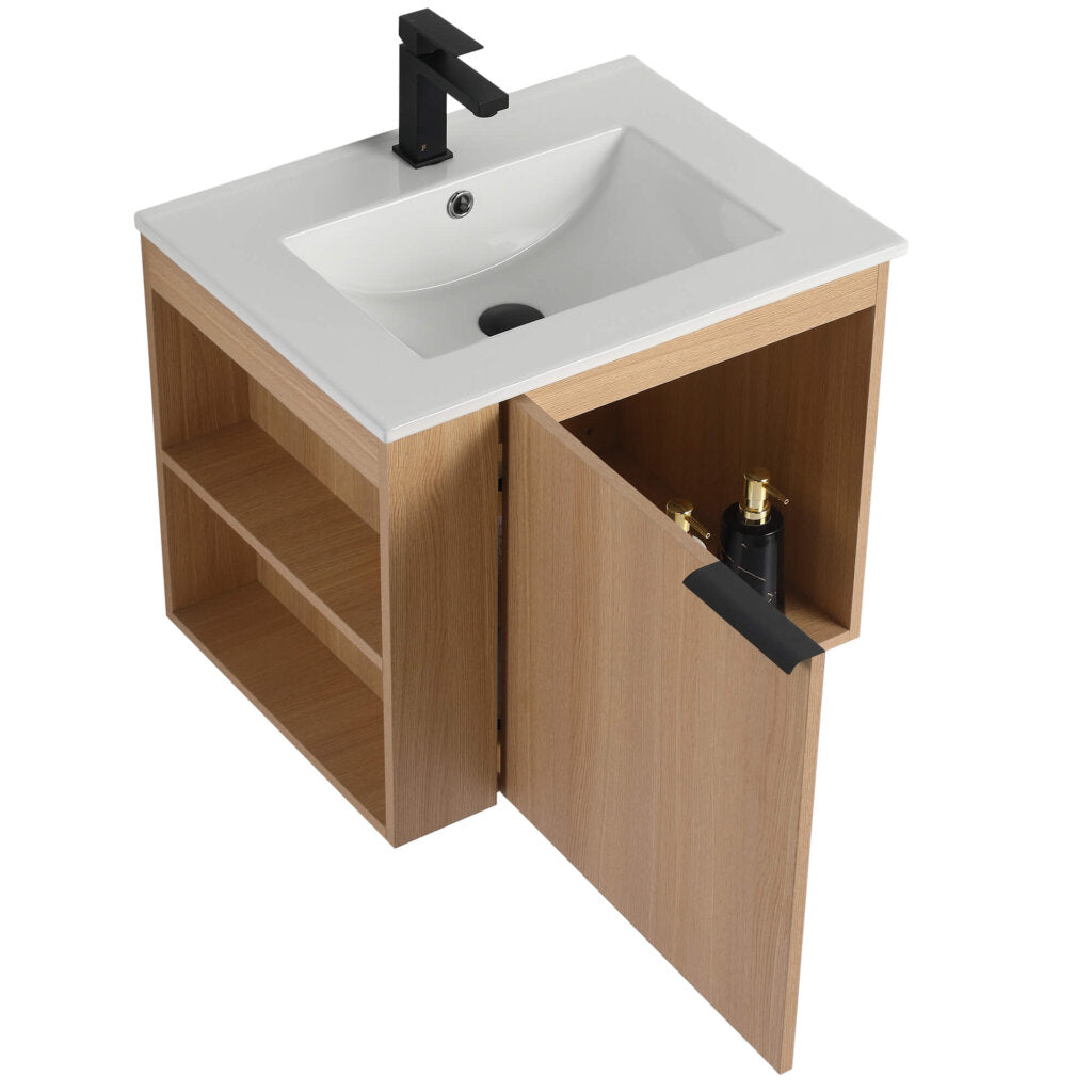 Elmridge 24" Wall-Mounted Bathroom Vanity with Sink