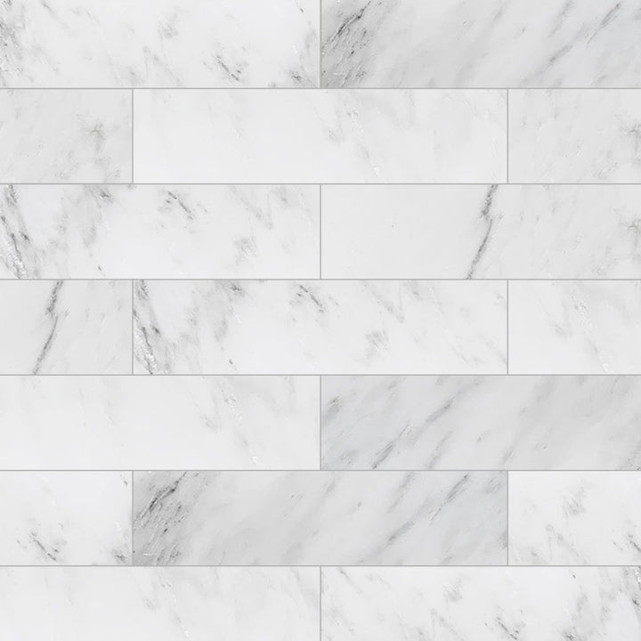 Eastern White Honed Marble Mosaic Tile