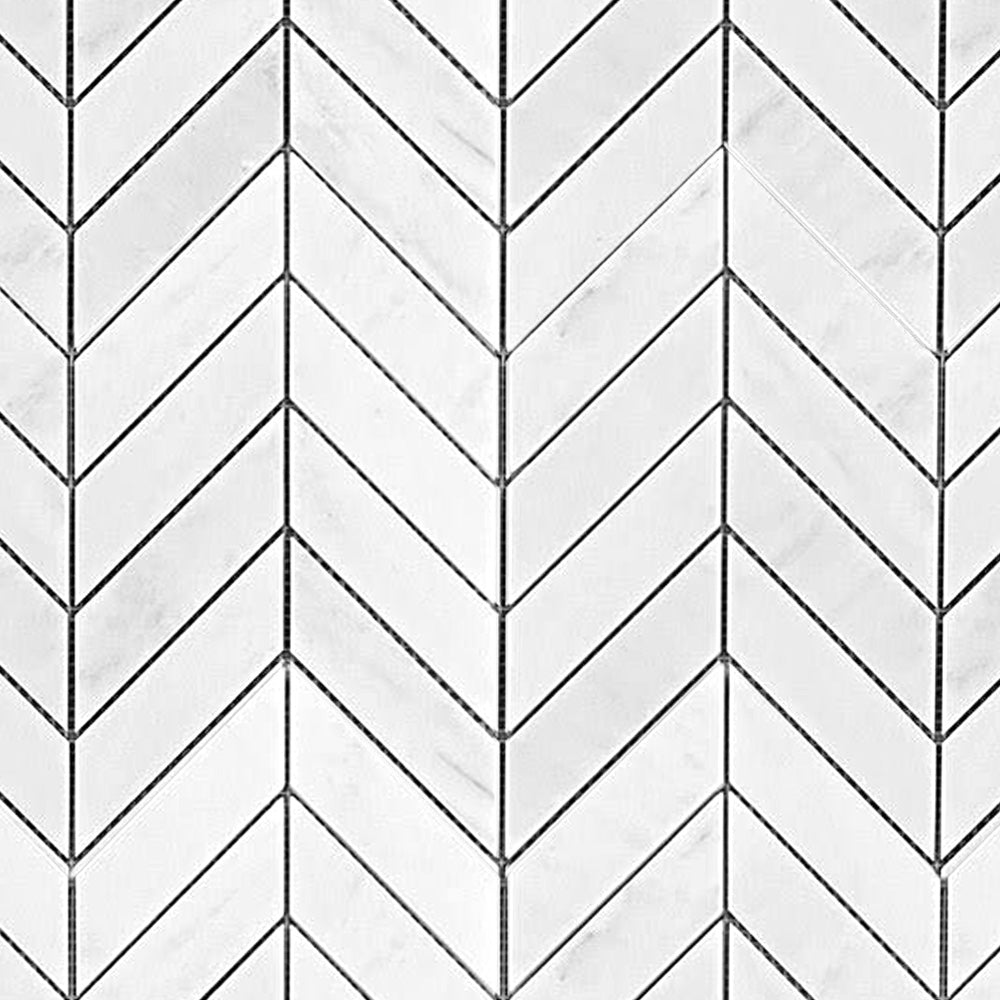 Eastern White Honed Marble Mosaic Tile