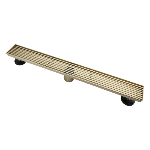 Oceanic Linear Grid-Cover Shower Drain in 316 Stainless Steel