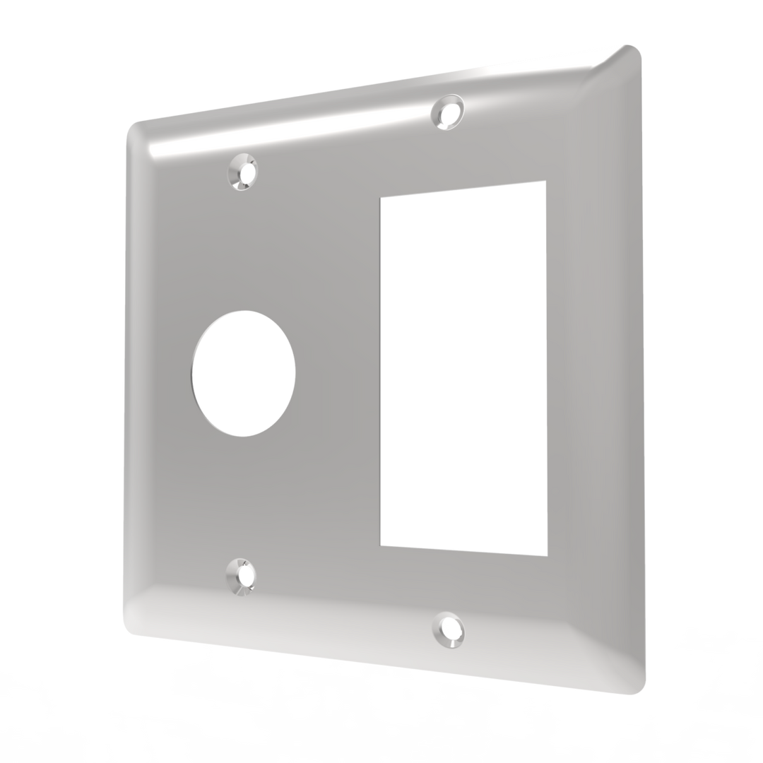Amba Double Gang Plate for Jeeves, Radiant, Cape Collection Heated Towel Warmer