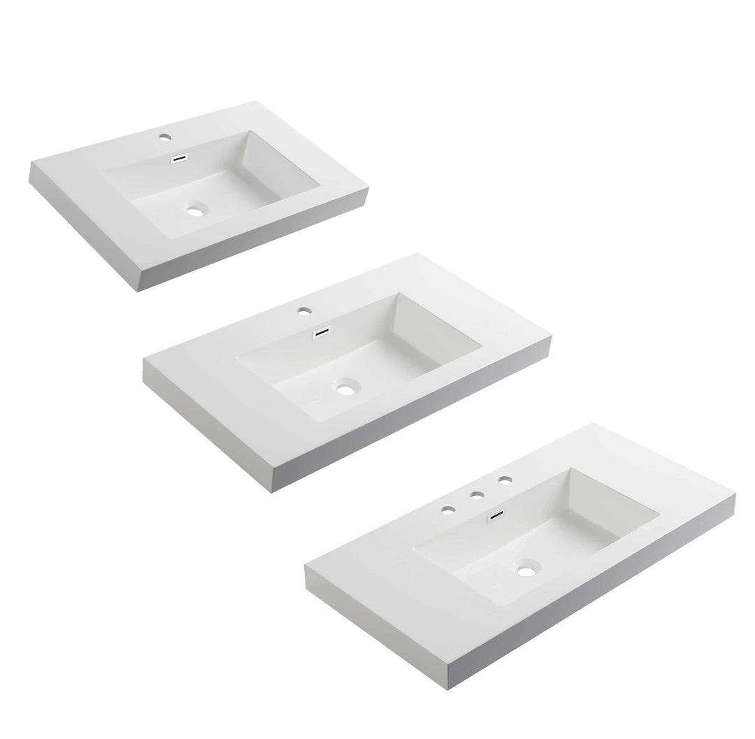 Annecy Acrylic Top-Mount Bathroom Sink | ANVE Kitchen & Bath