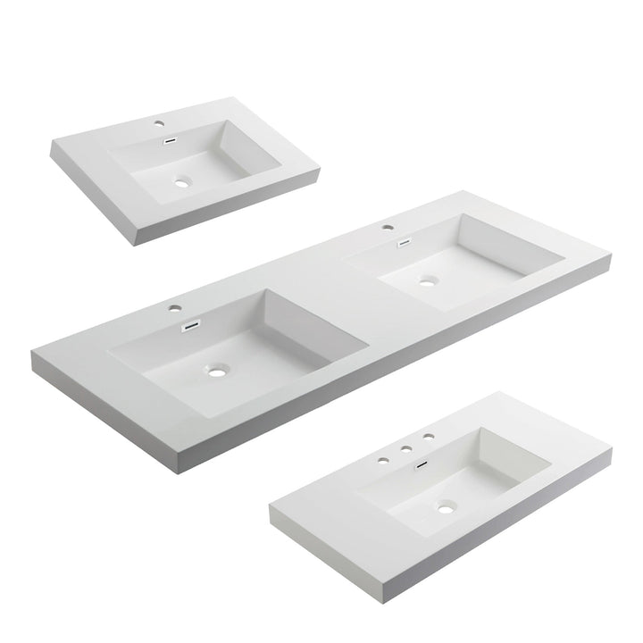 Milan Acrylic Top-Mount Bathroom Sink | ANVE Kitchen &amp; Bath