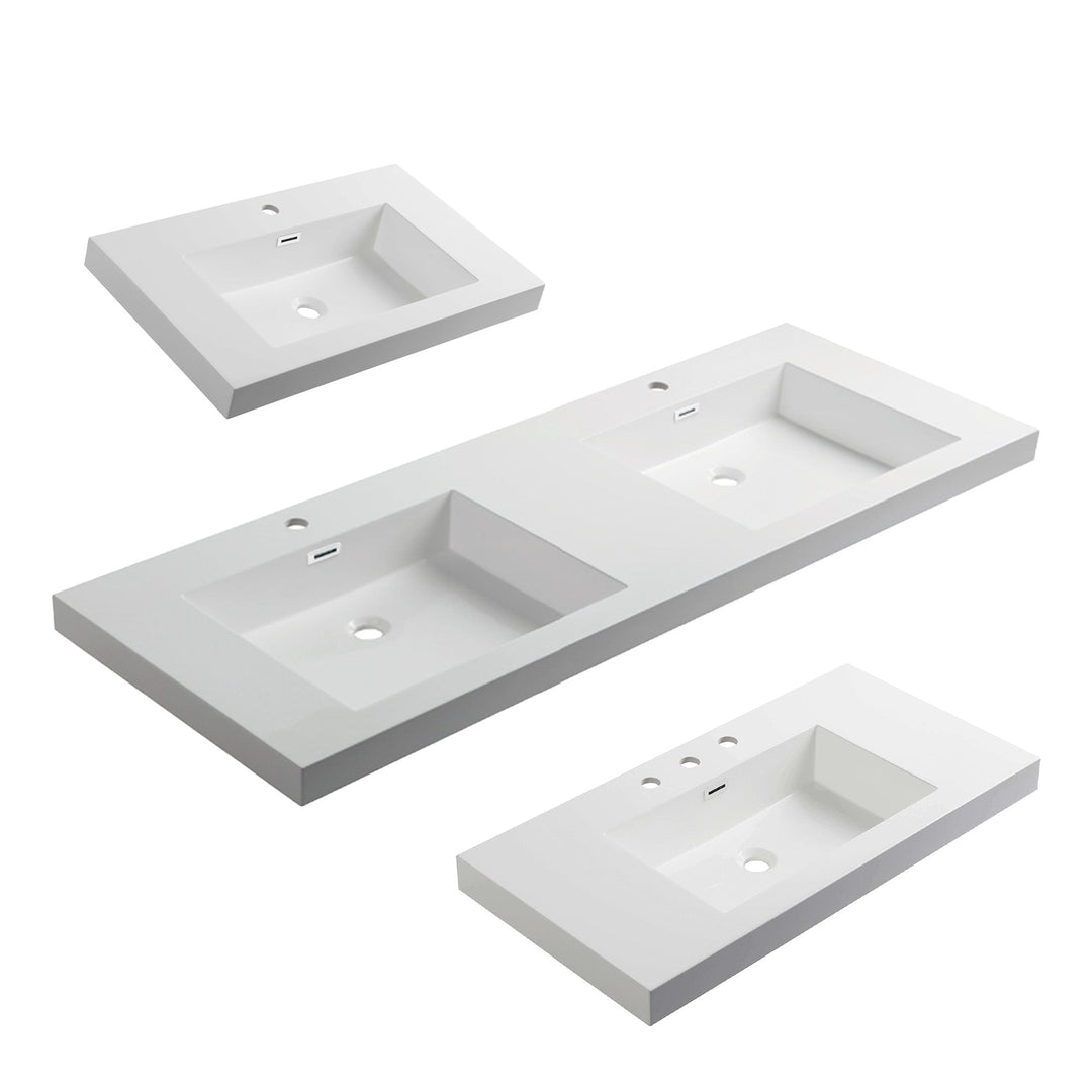 Milan Acrylic Top-Mount Bathroom Sink