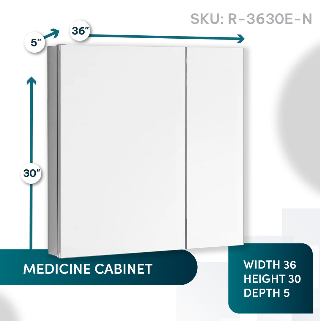 Royale 36" x 30" Double Door Medicine Cabinet