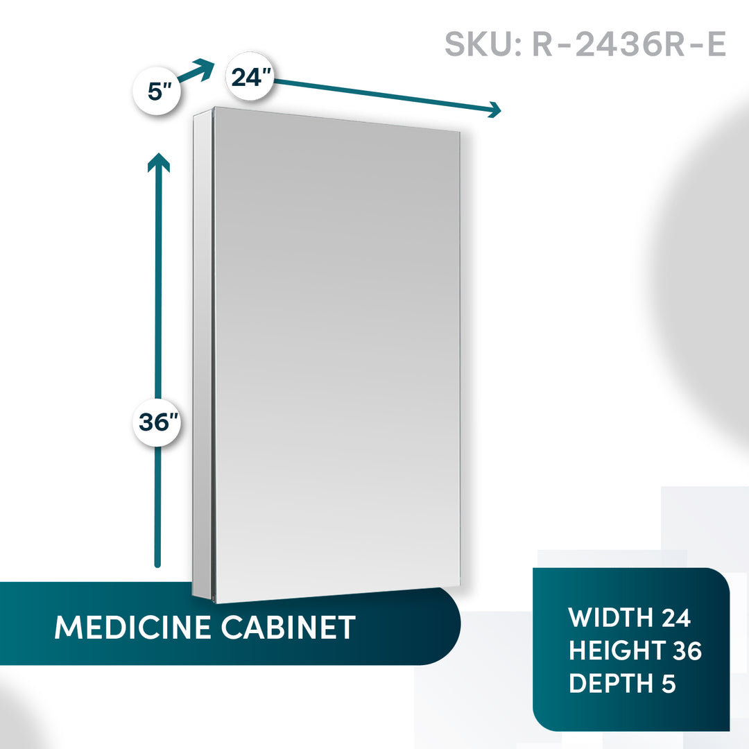 Royale 24" x 36" Right Hinge Medicine Cabinet
