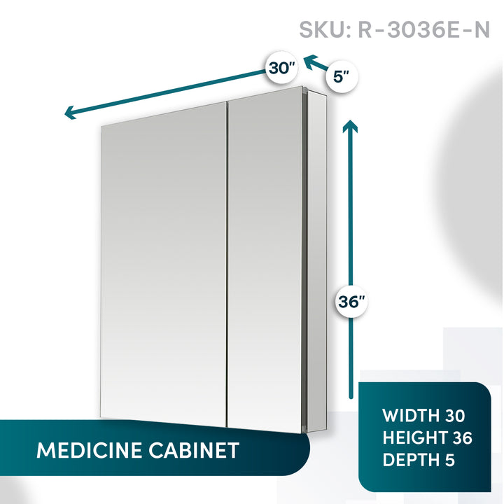 Royale 30" x 36" Double Door Medicine Cabinet