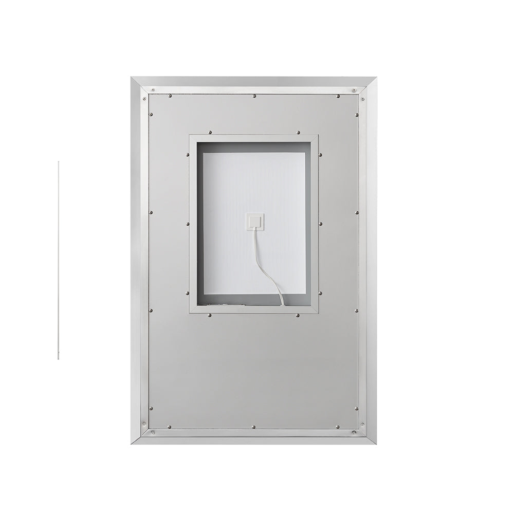 Madison 24" x 36" LED Bathroom Mirror in Chrome, Anti-Fog