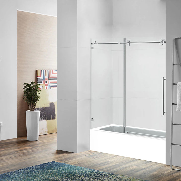 Bhavana 60" Frameless Sliding Tub Door