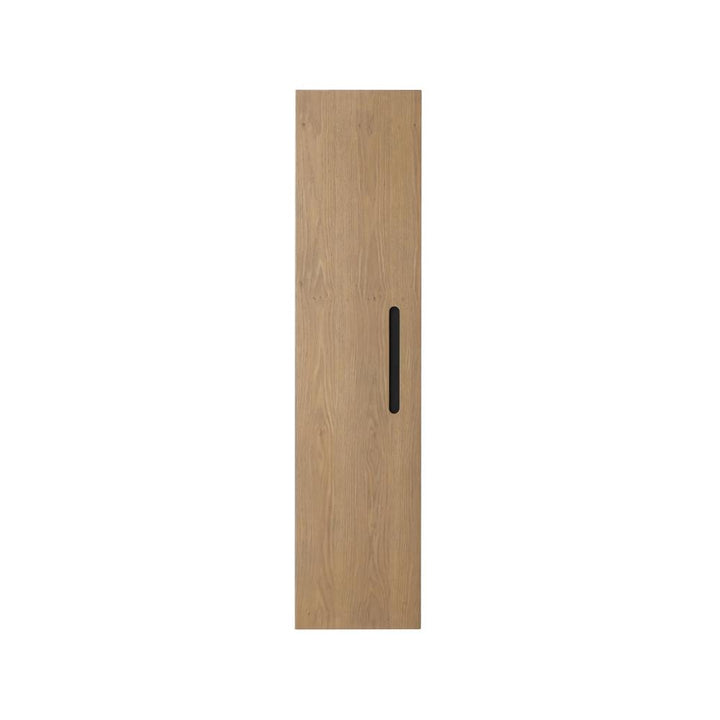 The Cartisan Design Side Cabinets feature a tall, narrow wooden door with a vertical black handle on the right, set against a plain white background.