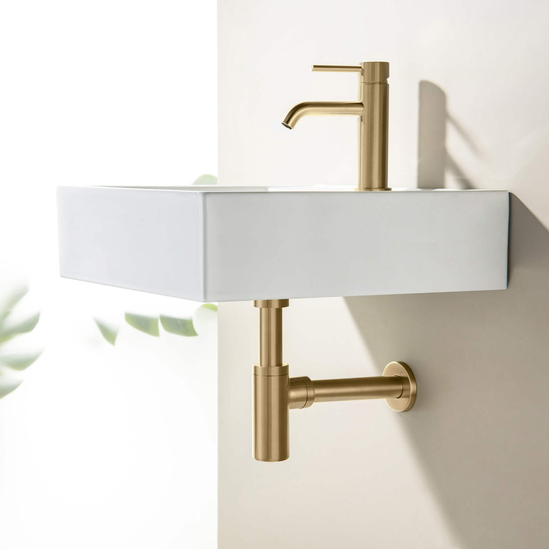 Decorative Round Bottle Trap in Brushed Gold