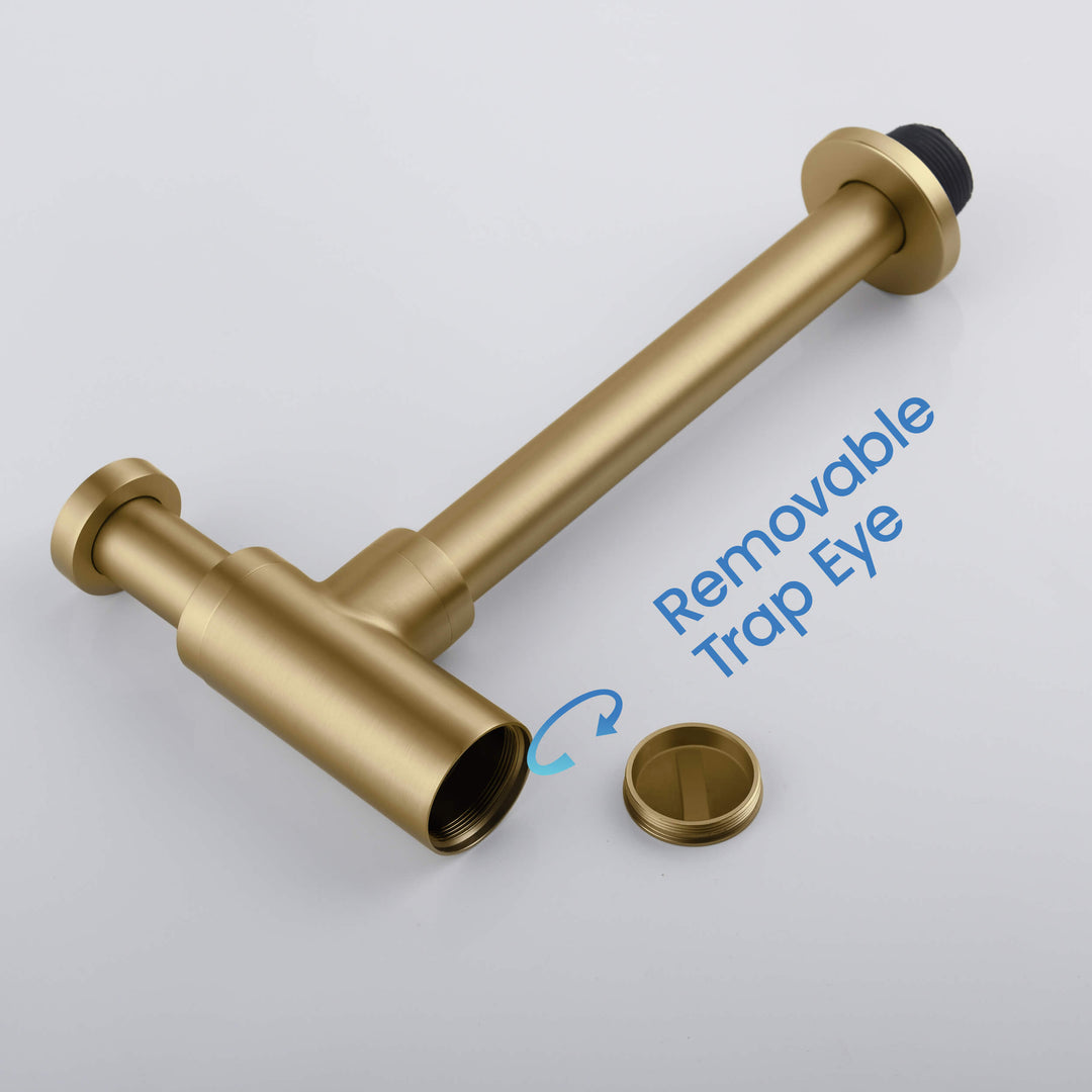 Decorative Round Bottle Trap in Brushed Gold