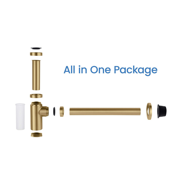 Decorative Round Bottle Trap in Brushed Gold