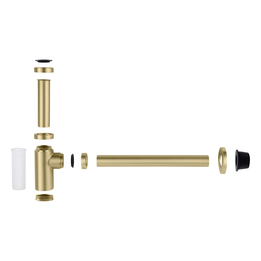 Decorative Round Bottle Trap in Brushed Gold