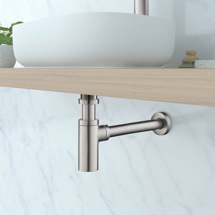 Decorative Round Bottle Trap in Brushed Gold