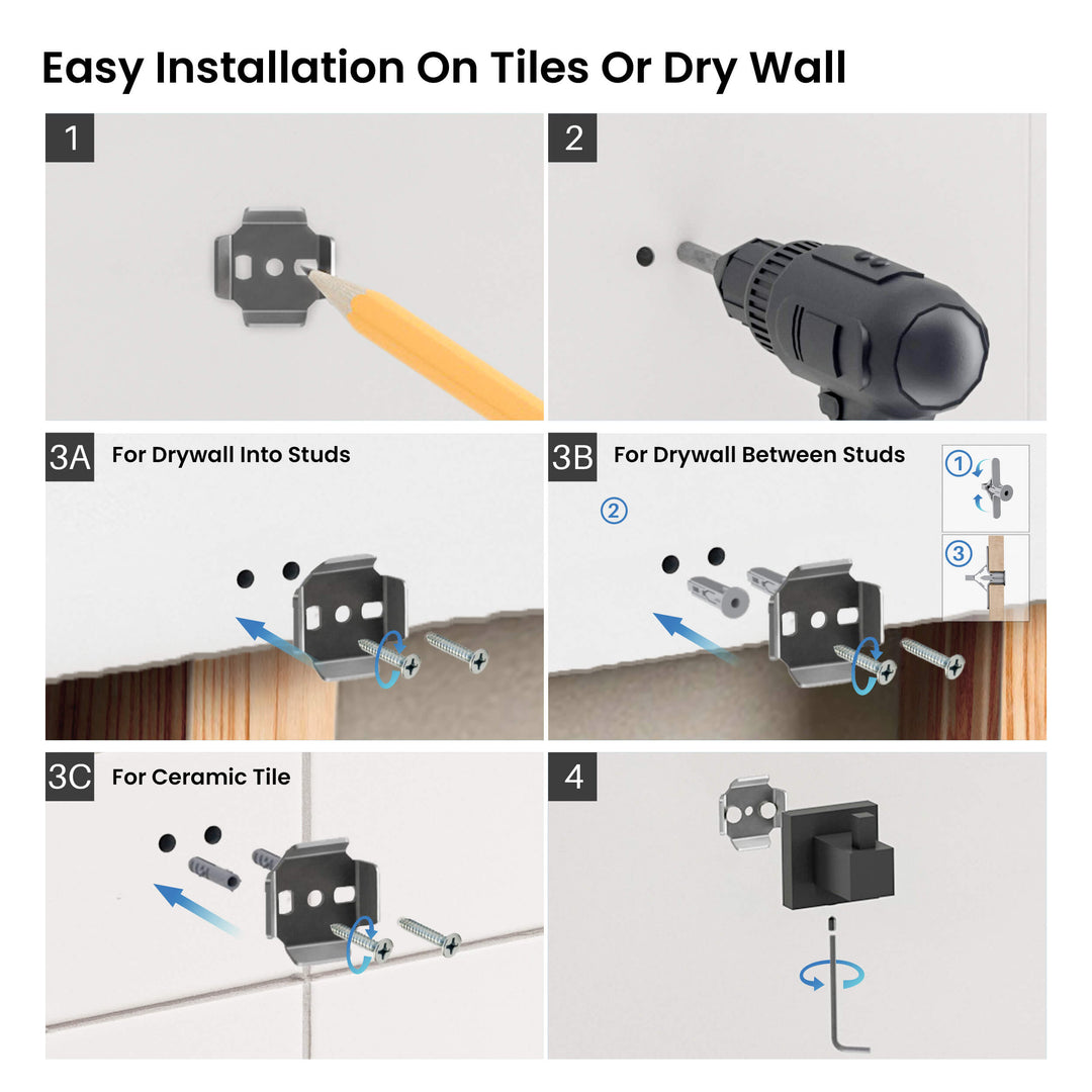 Quadra 4-Piece Bathroom Hardware Set in 1