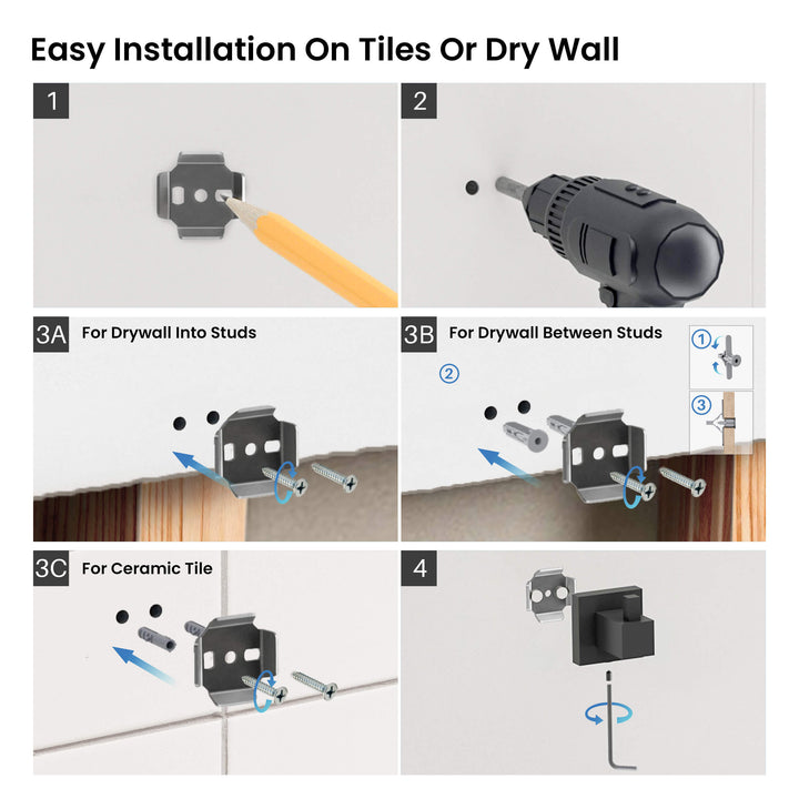 Quadra 4-Piece Bathroom Hardware Set in 2