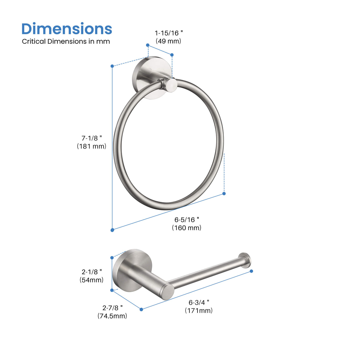 Halo 2-Piece Bathroom Hardware Set