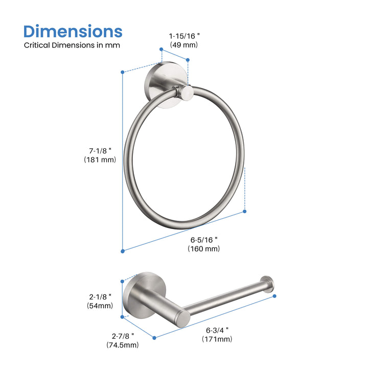 Halo 2-Piece Bathroom Hardware Set