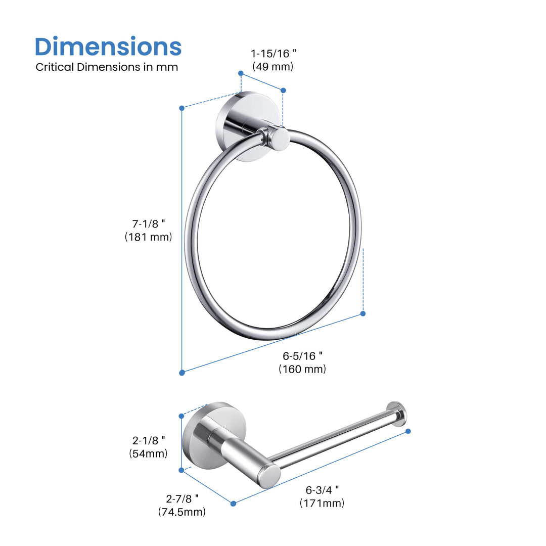 Halo 2-Piece Bathroom Hardware Set