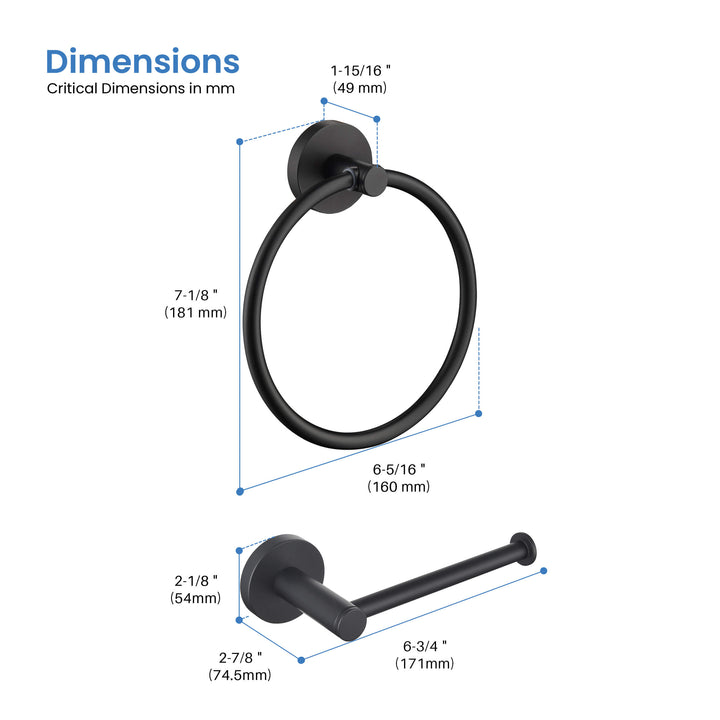 Halo 2-Piece Bathroom Hardware Set