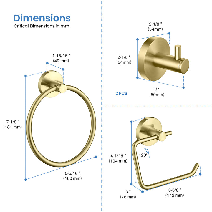 Halo 4-Piece Bathroom Hardware Set in 2