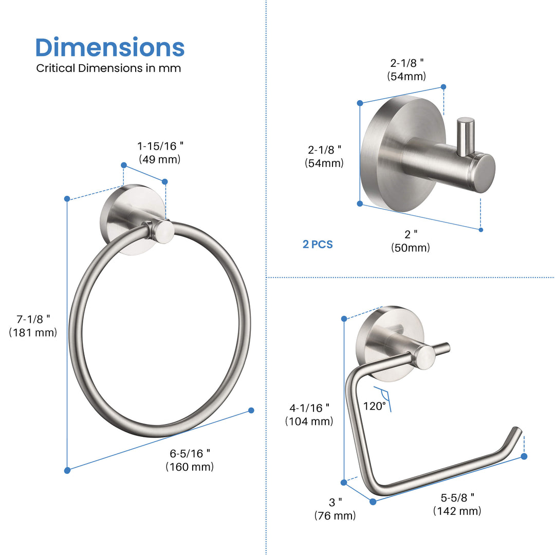 Halo 4-Piece Bathroom Hardware Set in 2