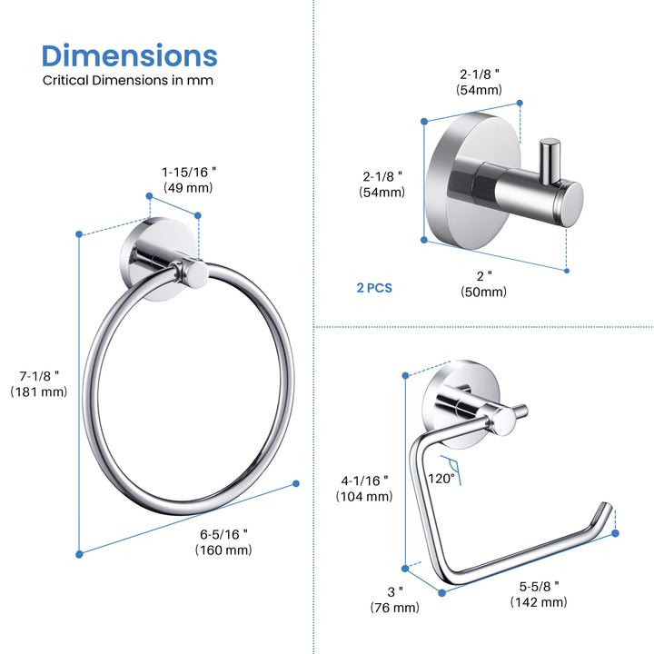 Halo 4-Piece Bathroom Hardware Set in 2