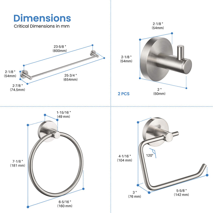 Halo 5-Piece Bathroom Hardware Set in 2