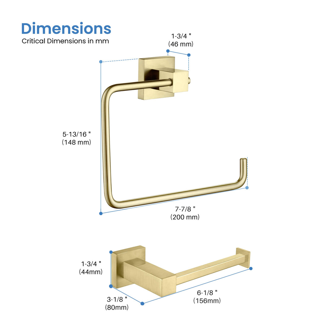 Quadra 2-Piece Bathroom Hardware Set