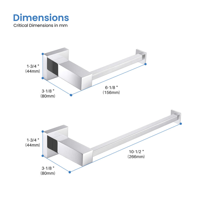 Quadra 2-Piece Bathroom Hardware Set in 1