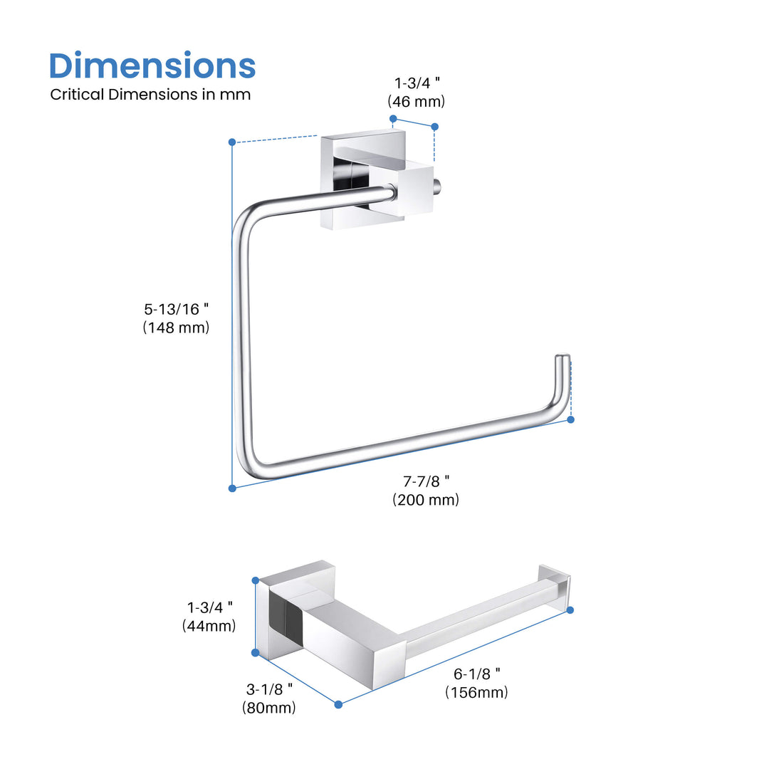 Quadra 2-Piece Bathroom Hardware Set