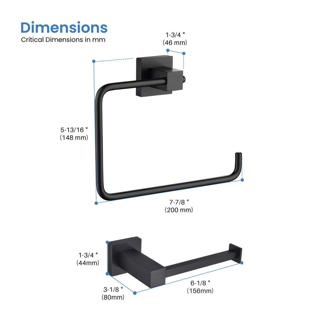 Quadra 2-Piece Bathroom Hardware Set