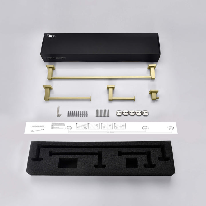 Quadra 4-Piece Bathroom Hardware Set