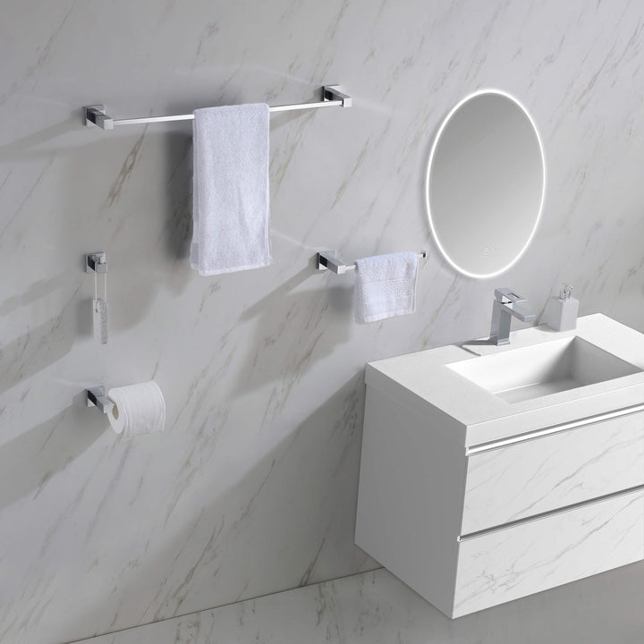 Quadra 4-Piece Bathroom Hardware Set