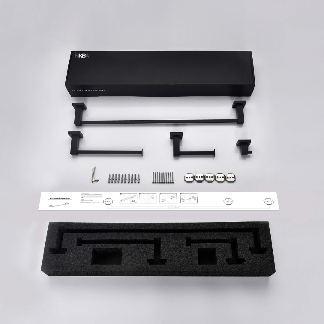Quadra 4-Piece Bathroom Hardware Set