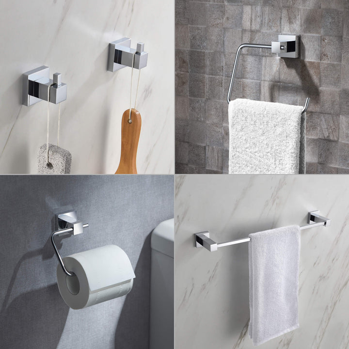 Quadra 5-Piece Bathroom Hardware Set in 4